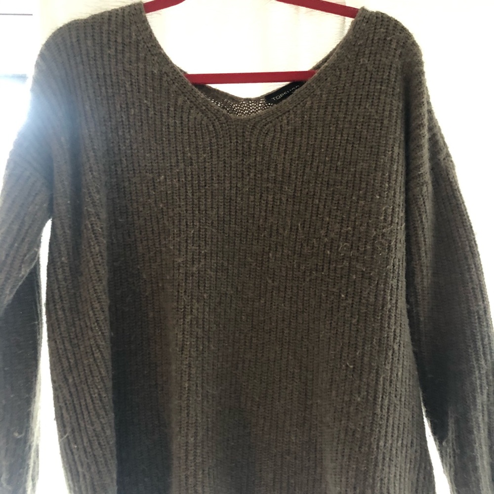 Army Green Topshop Cozy Sweater